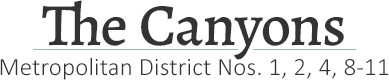 The Canyons Metropolitan District Nos. 1, 2, 4, 8-11